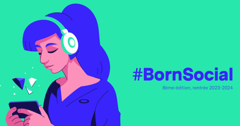 visuel de l'étude born social 2023 par l'agence Heaven et Génération Numérique