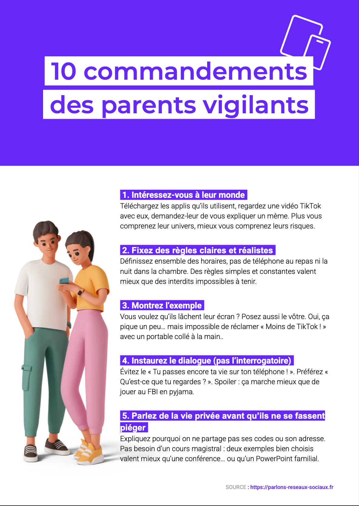 10 commandements parents vigilants - reseaux sociaux 10 commandements des parents d'ados connectés sur les réseaux sociaux
