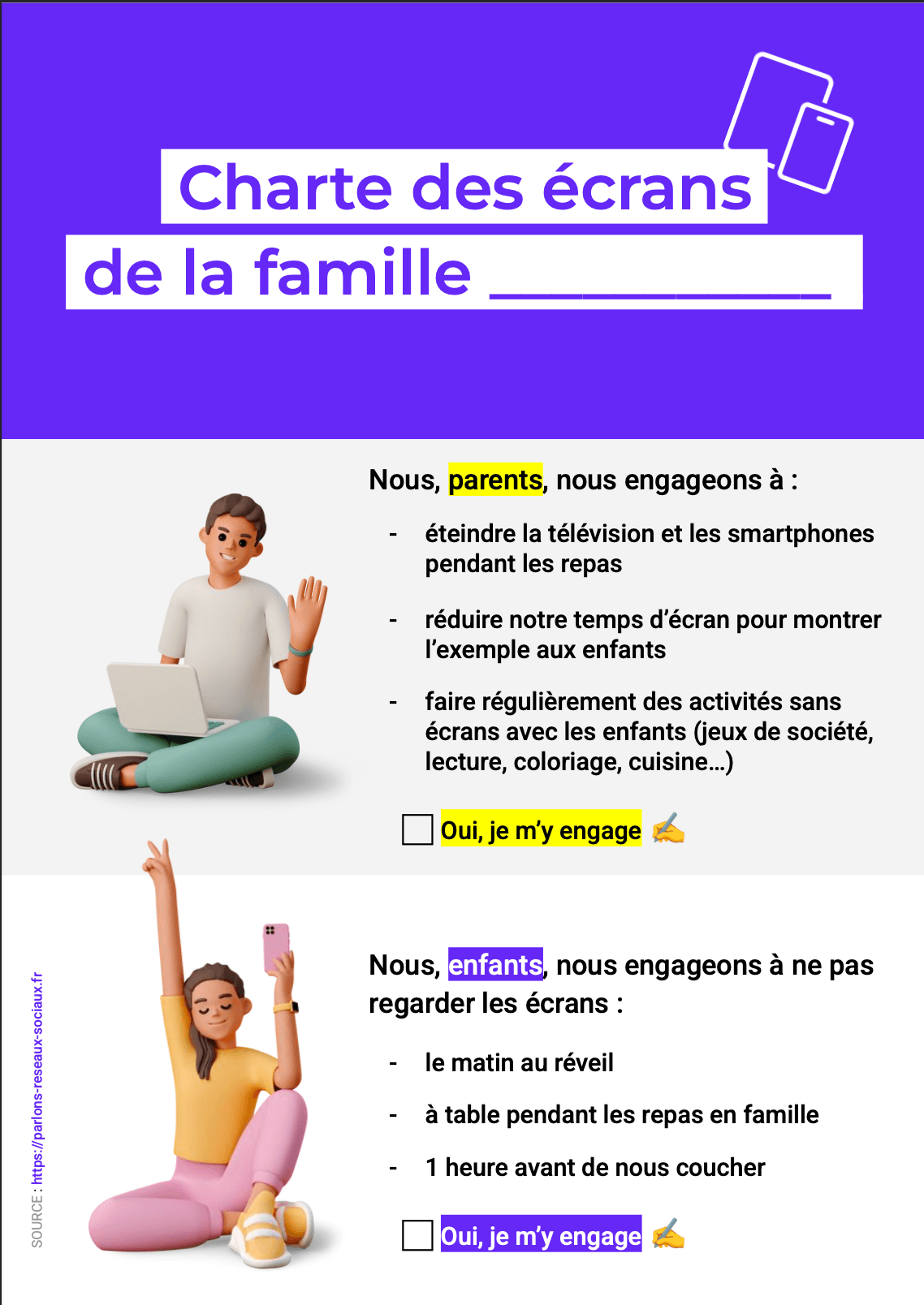 charte-ecrans-famille-parlons-reseaux-sociaux Charte des écrans enfants et parents - Parlons Réseaux Sociaux