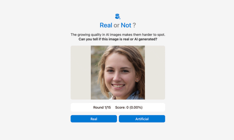 Test en ligne "Real or Not" pour identifier les images générées par IA